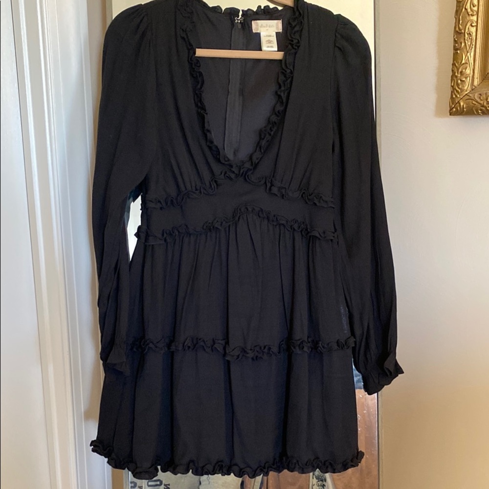 Altar’d State Black Ruffle Dress - Picture 3 of 8
